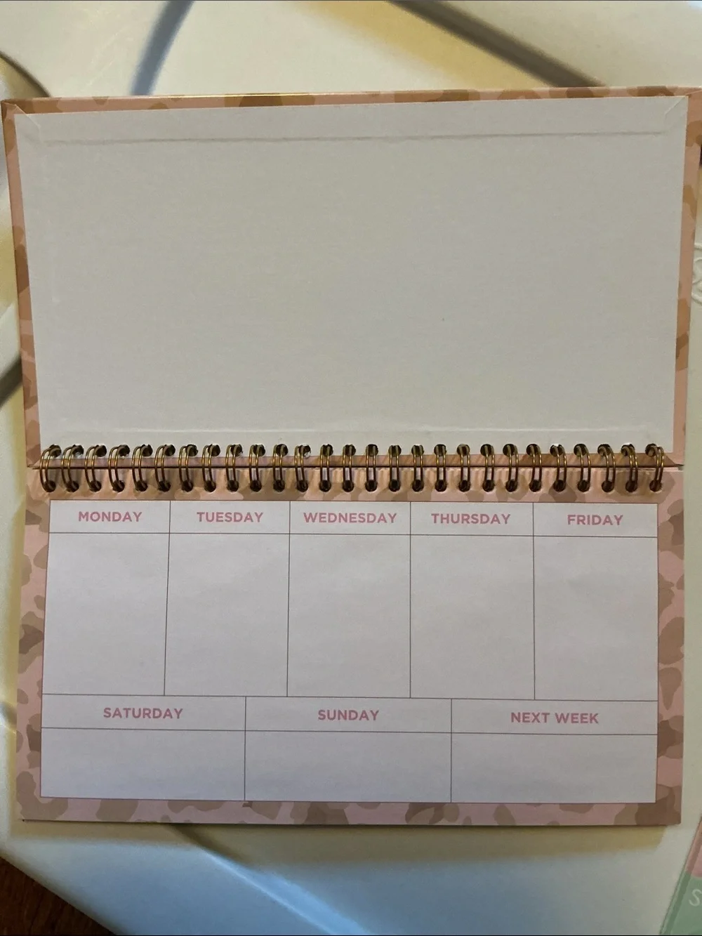Spiral Weekly Desk Planner & Pastel To-Do Notepad - Pink
